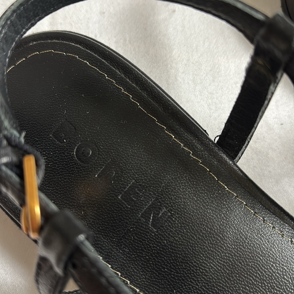Boden sling back square toe mules with gold horsebit hardware - Picture 6 of 8